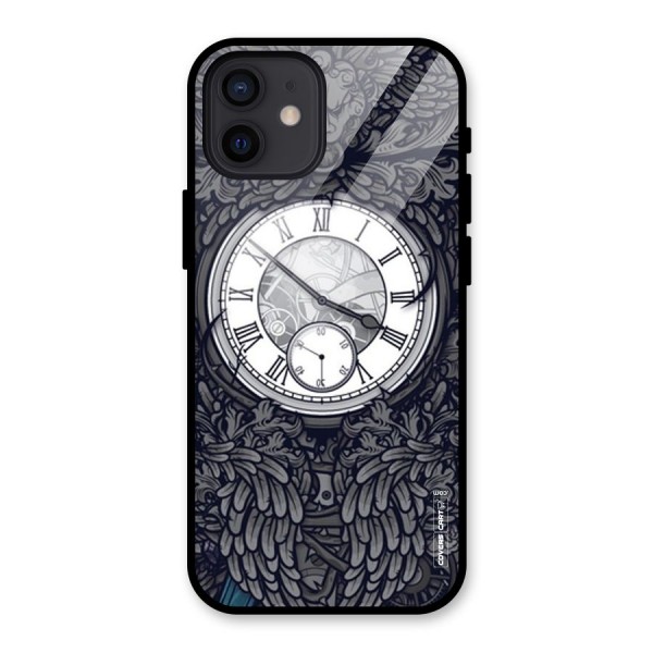 Artsy Wall Clock Glass Back Case for iPhone 12