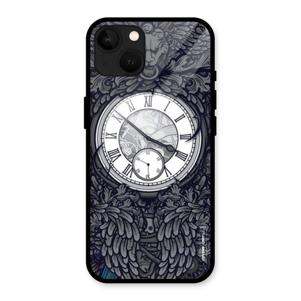 Artsy Wall Clock Glass Back Case for iPhone 13