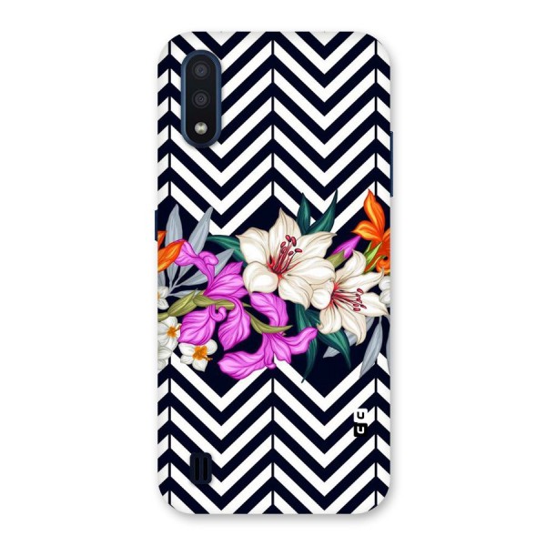 Artsy ZigZag Floral Back Case for Galaxy M01