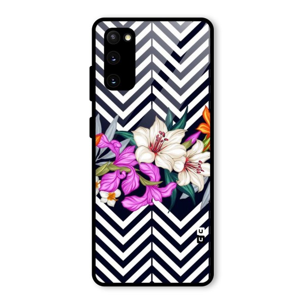 Artsy ZigZag Floral Glass Back Case for Galaxy S20 FE 5G