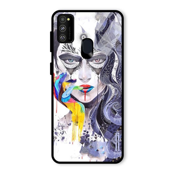 Astonishing Artwork Glass Back Case for Galaxy M21