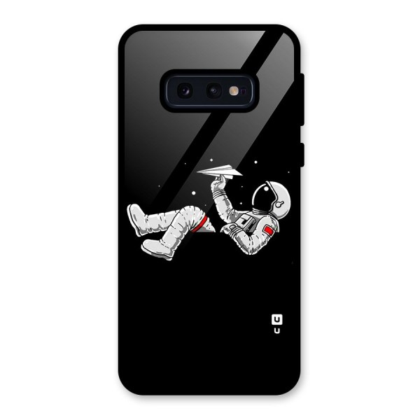 Astronaut Aeroplane Glass Back Case for Galaxy S10e