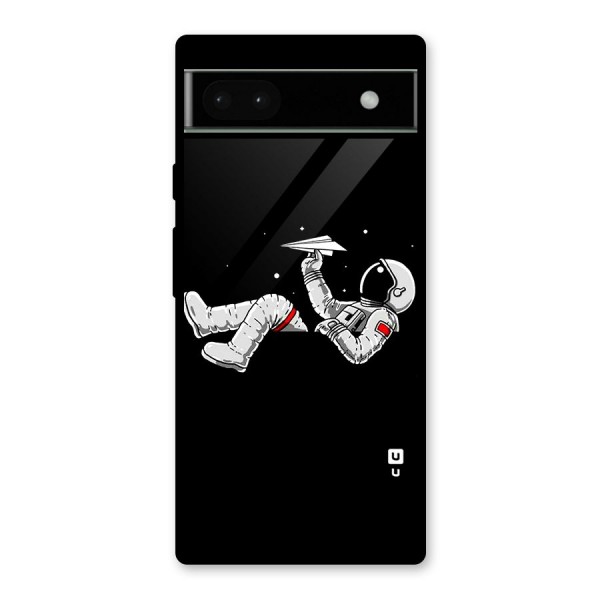 Astronaut Aeroplane Glass Back Case for Google Pixel 6a