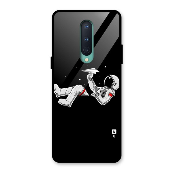 Astronaut Aeroplane Glass Back Case for OnePlus 8