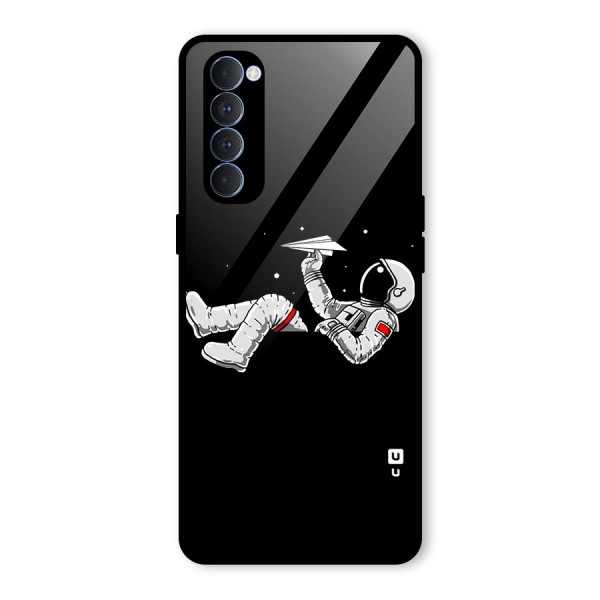 Astronaut Aeroplane Glass Back Case for Oppo Reno4 Pro