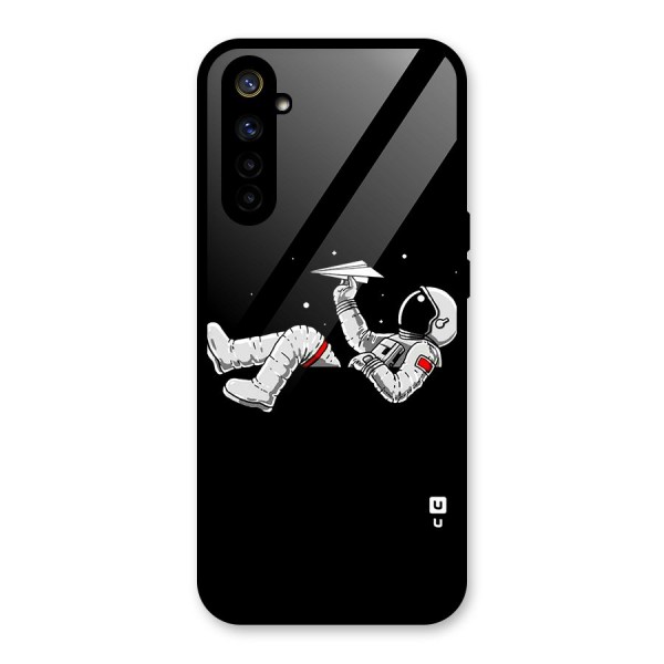 Astronaut Aeroplane Glass Back Case for Realme 6i