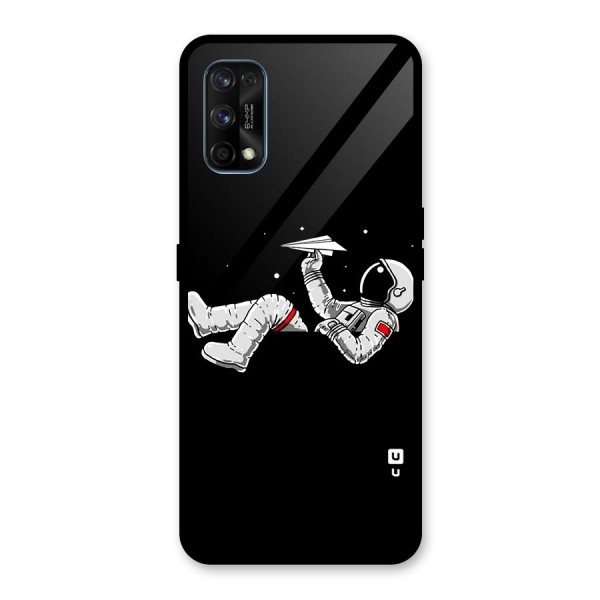 Astronaut Aeroplane Glass Back Case for Realme 7 Pro