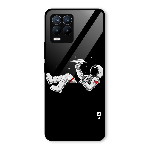 Astronaut Aeroplane Glass Back Case for Realme 8 Pro