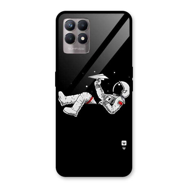 Astronaut Aeroplane Glass Back Case for Realme 8i