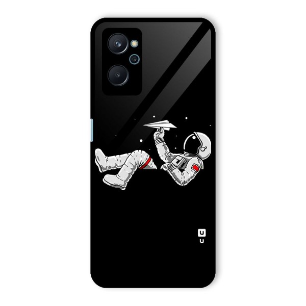 Astronaut Aeroplane Glass Back Case for Realme 9i