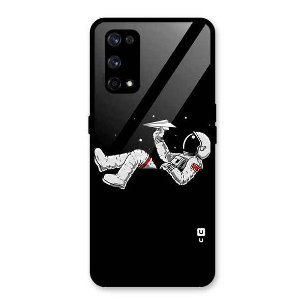 Astronaut Aeroplane Glass Back Case for Realme X7 Pro