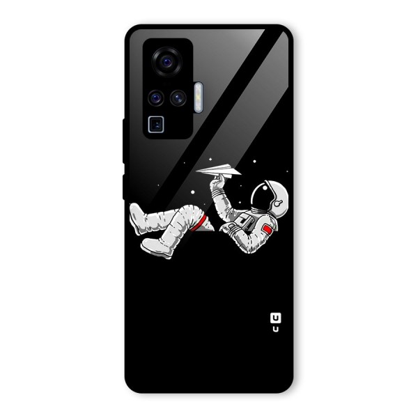 Astronaut Aeroplane Glass Back Case for Vivo X50 Pro