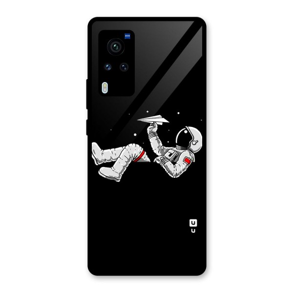 Astronaut Aeroplane Glass Back Case for Vivo X60 Pro