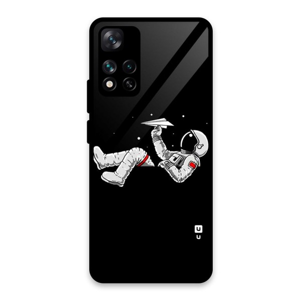 Astronaut Aeroplane Glass Back Case for Xiaomi 11i 5G