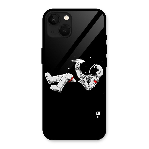 Astronaut Aeroplane Glass Back Case for iPhone 13