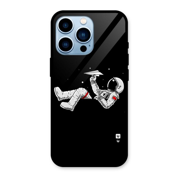 Astronaut Aeroplane Glass Back Case for iPhone 13 Pro