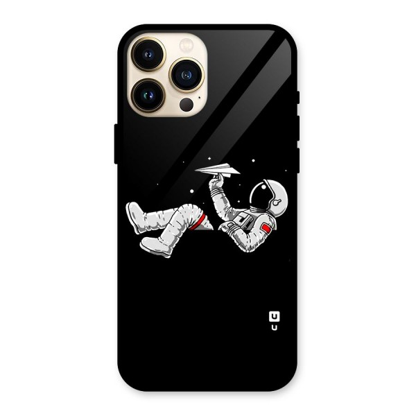 Astronaut Aeroplane Glass Back Case for iPhone 13 Pro Max