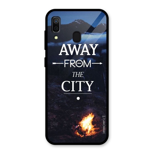 Away From City Glass Back Case for Galaxy A30