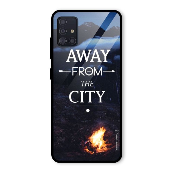 Away From City Glass Back Case for Galaxy A51