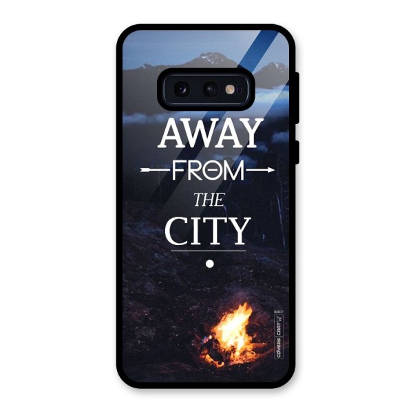 Away From City Glass Back Case for Galaxy S10e