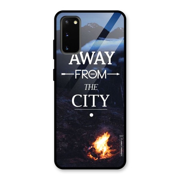 Away From City Glass Back Case for Galaxy S20