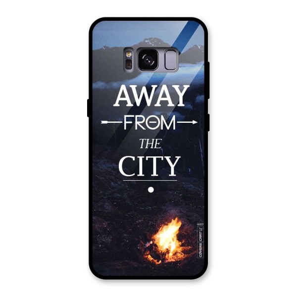 Away From City Glass Back Case for Galaxy S8