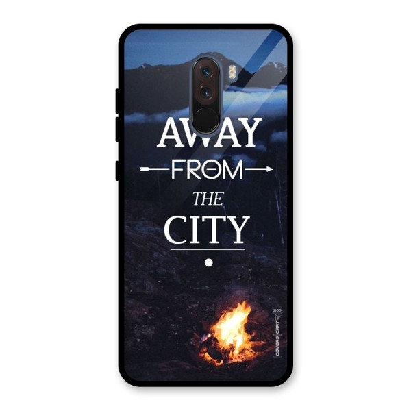 Away From City Glass Back Case for Poco F1