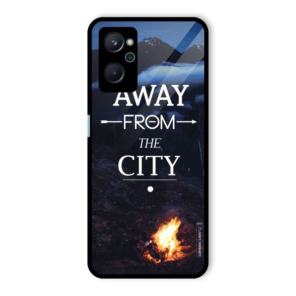 Away From City Glass Back Case for Realme 9i