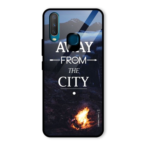 Away From City Glass Back Case for Vivo Y12