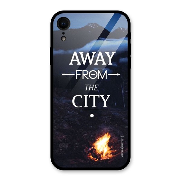 Away From City Glass Back Case for XR