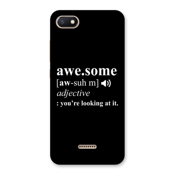 Awesome Looking at it Back Case for Redmi 6A