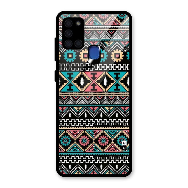 Aztec Beautiful Creativity Glass Back Case for Galaxy A21s