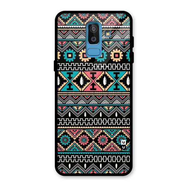 Aztec Beautiful Creativity Glass Back Case for Galaxy J8