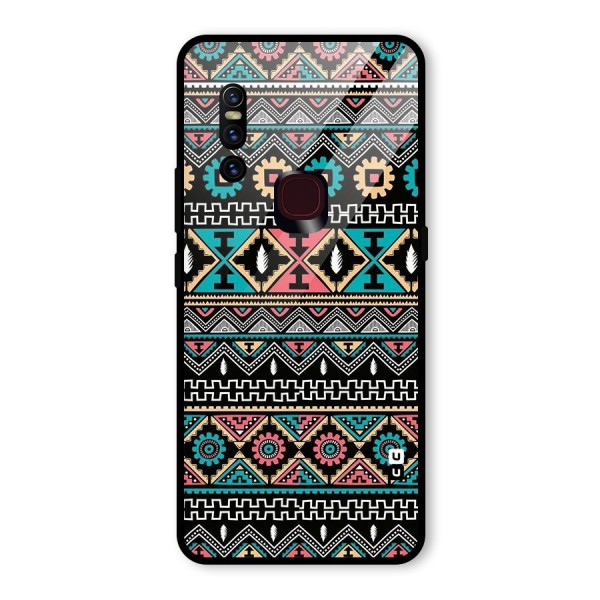 Aztec Beautiful Creativity Glass Back Case for Vivo V15