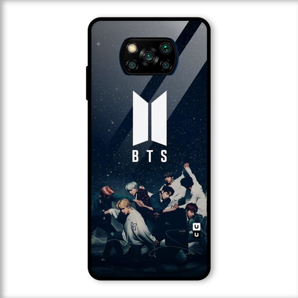 BTS Army All Glass Back Case for Poco X3