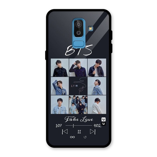 BTS Fake Love Glass Back Case for Galaxy J8