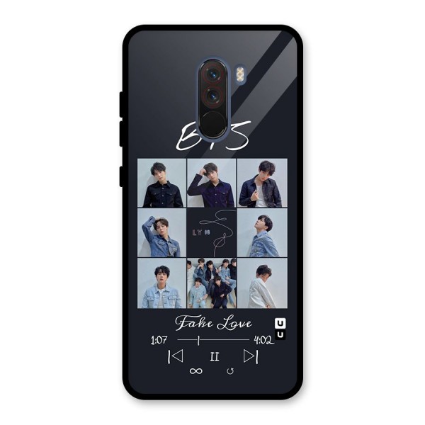 BTS Fake Love Glass Back Case for Poco F1