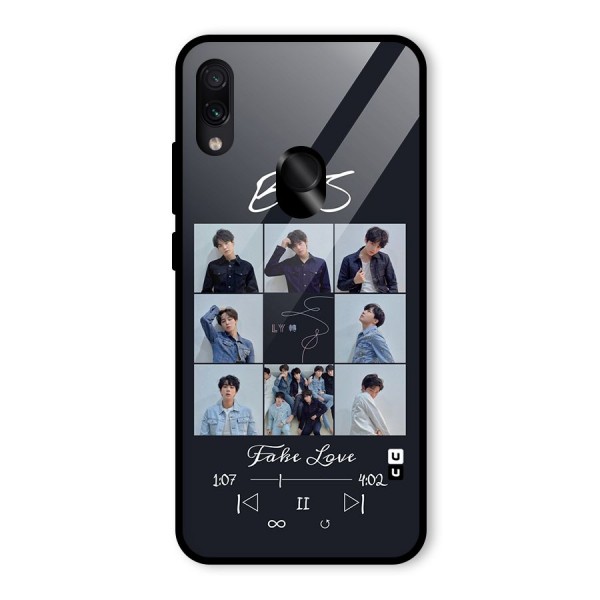 BTS Fake Love Glass Back Case for Redmi Note 7 Pro