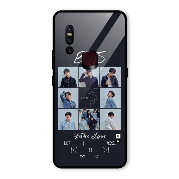 BTS Fake Love Glass Back Case for Vivo V15