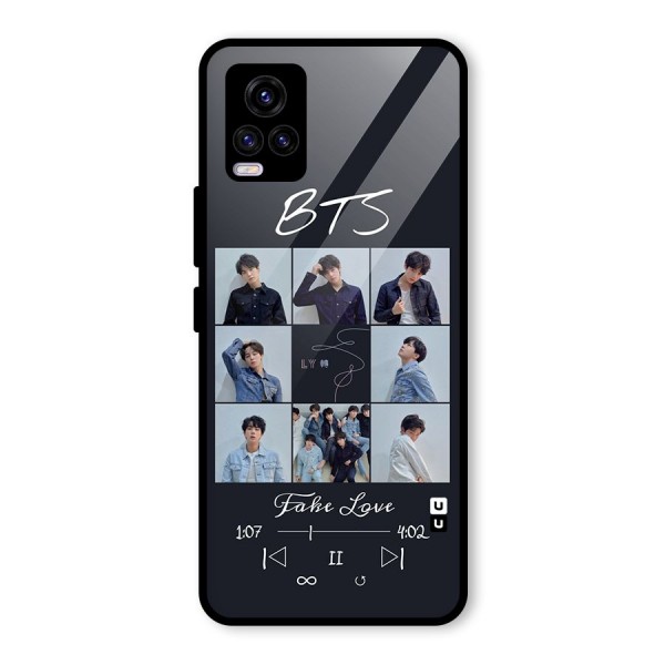 BTS Fake Love Glass Back Case for Vivo V20