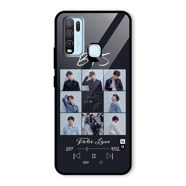 BTS Fake Love Glass Back Case for Vivo Y30