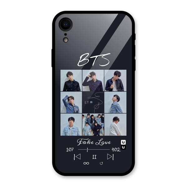 BTS Fake Love Glass Back Case for XR