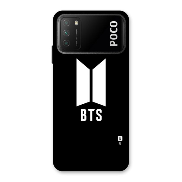 BTS Logo Black Back Case for Poco M3