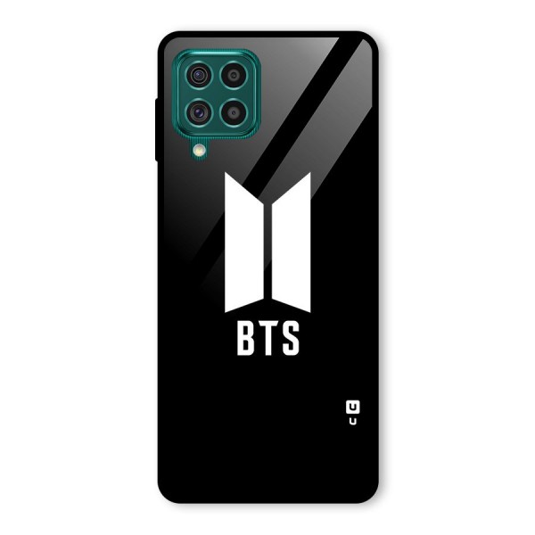 BTS Logo Black Glass Back Case for Galaxy F62