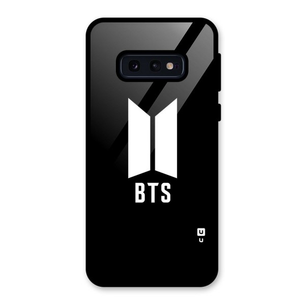 BTS Logo Black Glass Back Case for Galaxy S10e