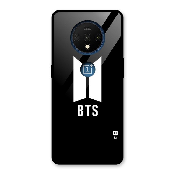 BTS Logo Black Glass Back Case for OnePlus 7T