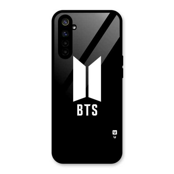 BTS Logo Black Glass Back Case for Realme 6