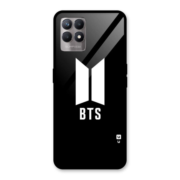 BTS Logo Black Glass Back Case for Realme 8i