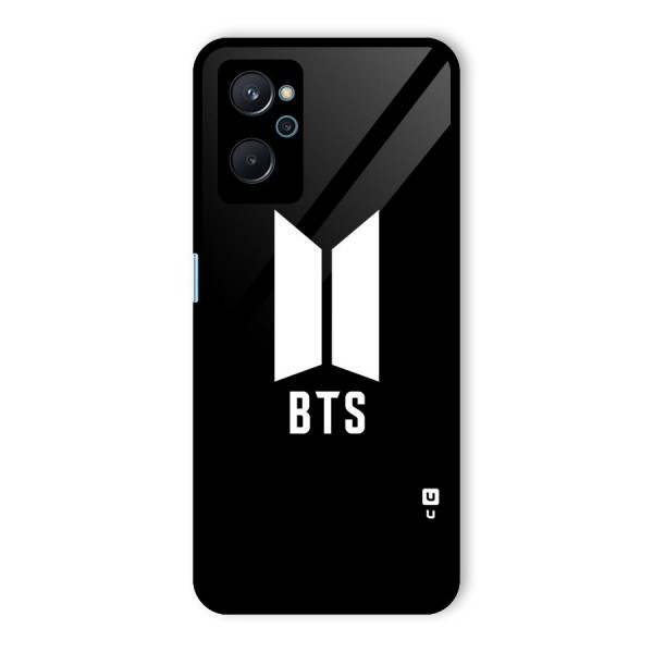 BTS Logo Black Glass Back Case for Realme 9i