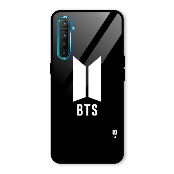 BTS Logo Black Glass Back Case for Realme XT